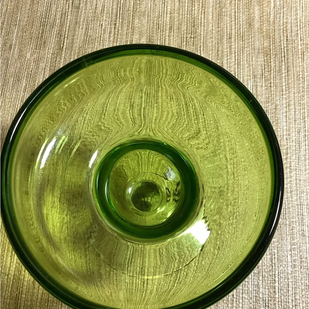 New Vintage 2003 The Cellar For Macy’s Green Glass Margarita Glasses set of 2